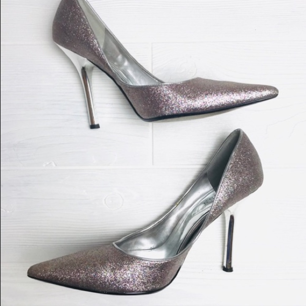 Guess glitter stilettos. High heels Good condition